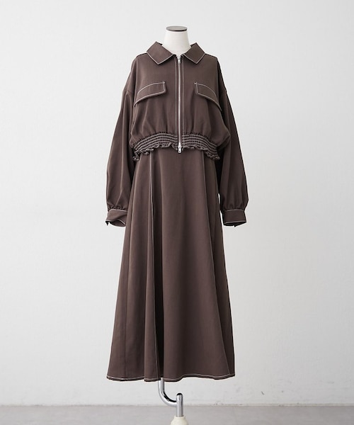 tweedpinkさま専用　ナルエー　新品未使用2着 SMLサイズ/2カラー】ツイード セットアップ 袖付き スリット