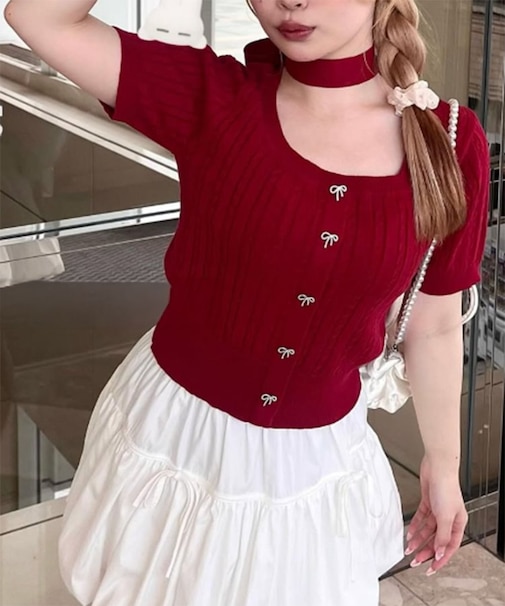 【RMAF】チョーカー付ベビーケーブルプルオーバー