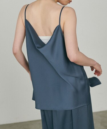 【LARUTA】サテンドレープ2WAYキャミ