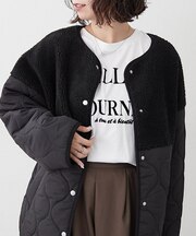 ボア切替キルトジャケット