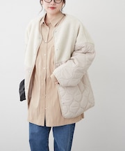 ボア切替キルトジャケット