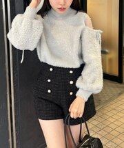 デートや推し活にぴったり【RMAF】着映える?肌見せパールニット