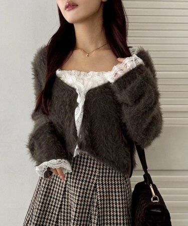 【one after another】フェザーレースカーデ