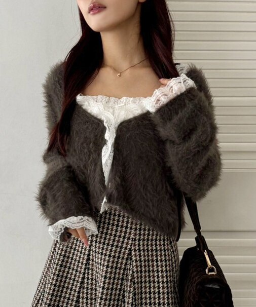 【one after another】フェザーレースカーデ