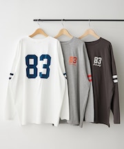 【NUNIFE】袖ラインナンバリングBIGTシャツ