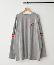 【NUNIFE】袖ラインナンバリングBIGTシャツ