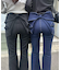 【Lサイズが登場！】【後ろ姿まで可愛い】バックリボンデニムフレアパンツ