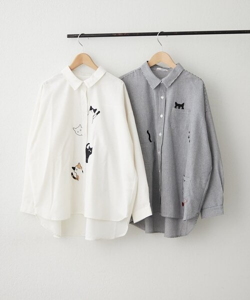 RMAF】キャットBIGシャツ｜ナイスクラップ/オリーブ・デ・オリーブの
