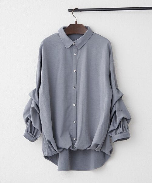 Ron☆ 新品タグ付☆machatt チューリップスリーブブラウス machatt マチャット同型 レースカラーブラウス,レディース