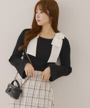 【RMAF】肩リボンニットTOPS