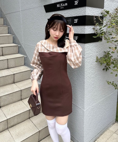 【あゆな@ayupi.06セレクト】ドッキングワンショルミニワンピース