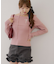 オフショルブローチ付きニット