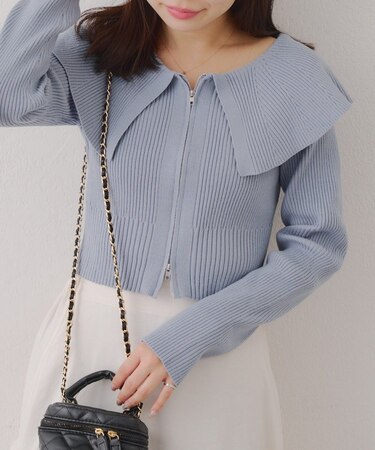 華奢見え叶う?【RMAF】BIG衿ZIPカーデ