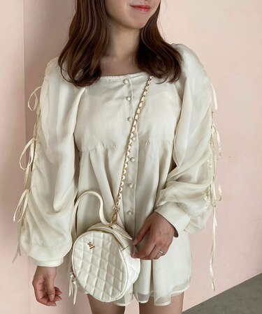 【one after another】袖リボンチュニック