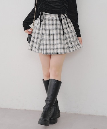 【Tweed Collection】ラメツイードミニスカート