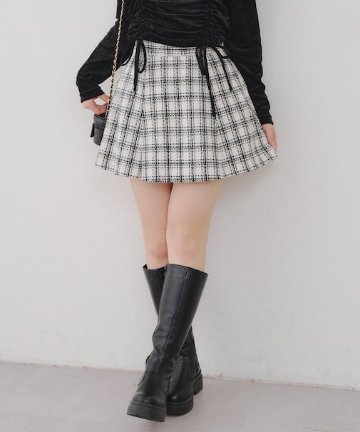 【Tweed Collection】ラメツイードミニスカート