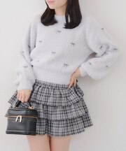 【RMAF】リボン刺しゅうフェザーニット