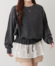 【RMAF】3Dフラワー付ニットチュニック