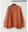 ブランケットステッチクループルオーバー