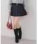 ドットベルト付プリーツミニスカート
