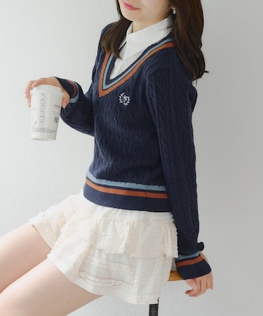 【MARCHES】シャツ&ニットドッキング