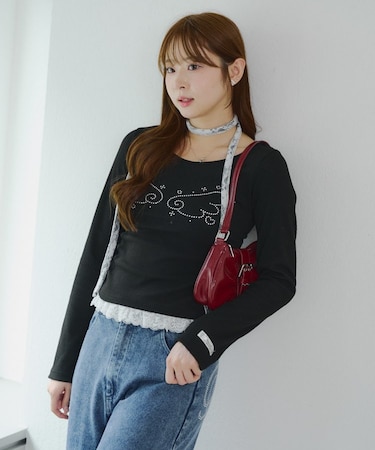 夢かわいい【RMAF】チョーカー付ウィッシュコアテレコTOPS