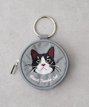 アニマル刺繍丸ポーチ