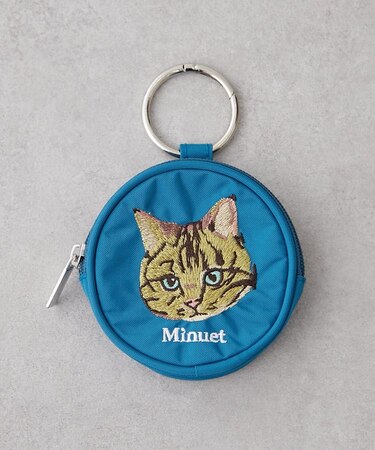 アニマル刺繍丸ポーチ