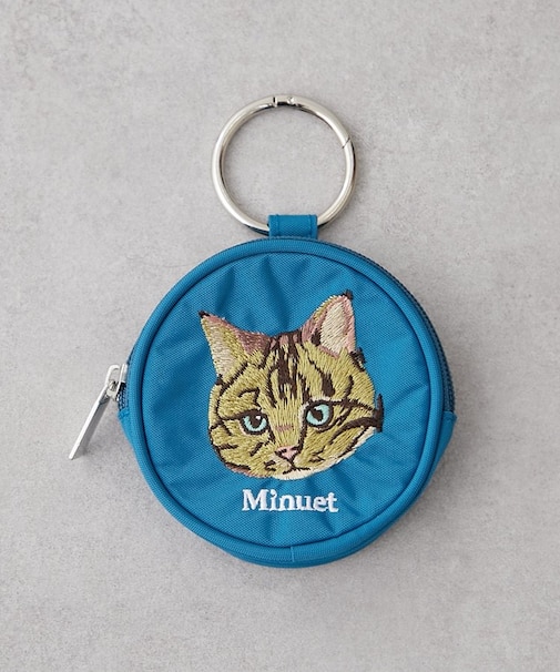 アニマル刺繍丸ポーチ