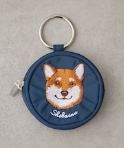 アニマル刺繍丸ポーチ