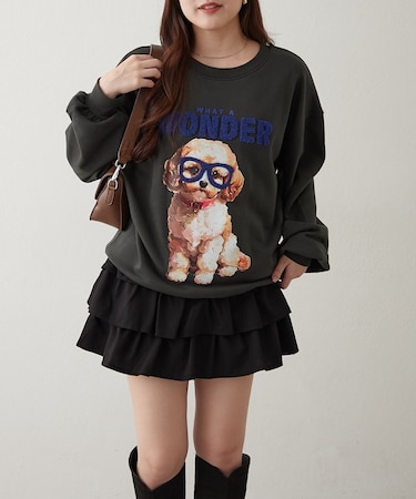 めがね犬スウェット