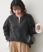 ハーフZIPゆるニットプルオーバー
