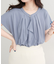 【natural couture】接触冷感ドレープフリルカットソーブラウス