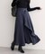 【natural couture】ウエストベルト付きラッフルデザインスカート