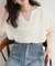 【natural couture】スキッパーフリル袖ブラウス