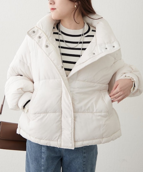 プチプラseries?【RMAF】フード付き2WAY中綿ジャケット｜ナイ