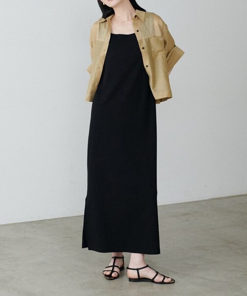 【LARUTA】前後２WAYワイドスリットカットソーワンピース