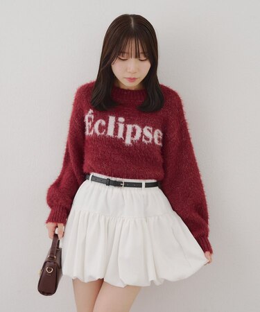 ラメフェザーロゴプルオーバー