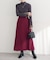 【natural couture】ラップ風ツイードスカート