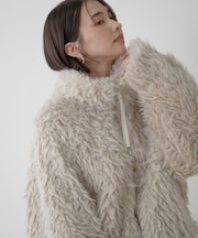 【nane】【Suzuki セレクト】WZIPミックスファーブルゾン