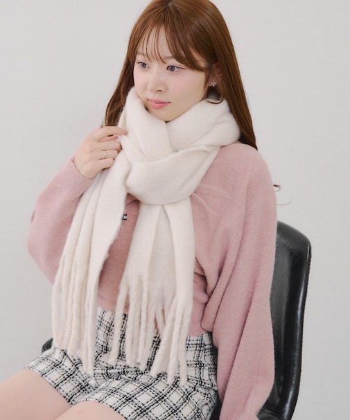 起毛フェイクウールマフラー