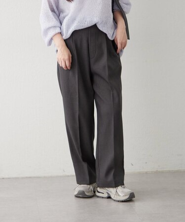 【裏起毛であたたか！】アソート柄タックパンツ