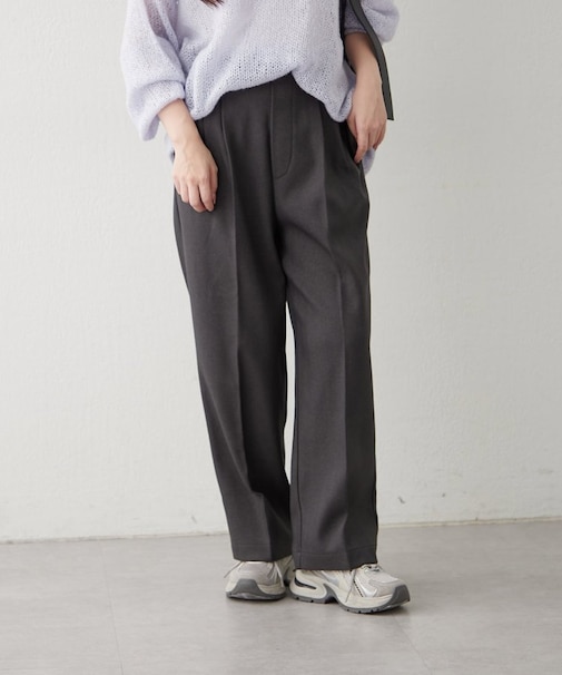 【裏起毛であたたか！】アソート柄タックパンツ