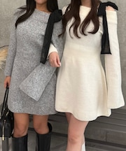 【Ribbon Collection】マルチWAYオフショルニットワンピース