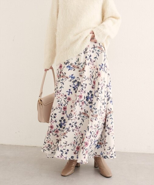 【natural couture】フロリエンタルフレアスカート