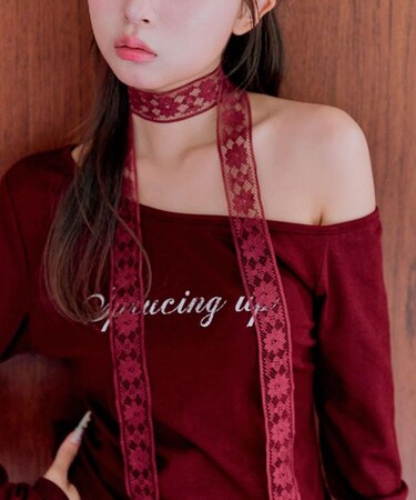 【olive des olive】タイ付ワンショルトップス