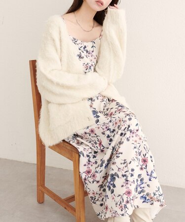 【natural couture】フロリエンタルキャミワンピース