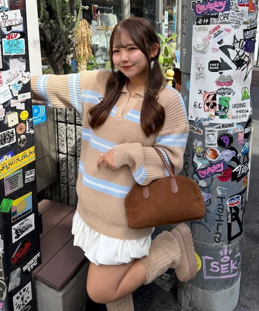 【セットアップ】ボーダーポロ＆ニットパンツセット