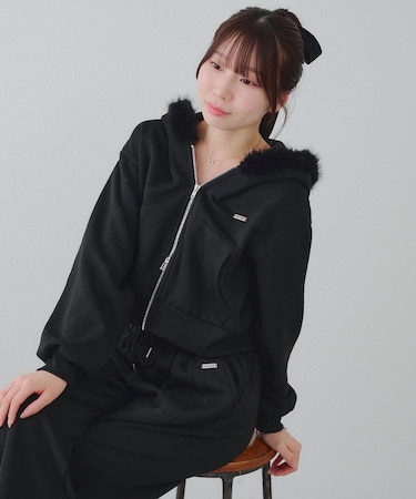 【上下SET】ファーパーカーセットアップ