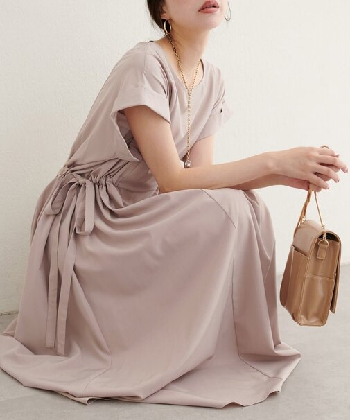 【natural couture】サイドドロストワンピース